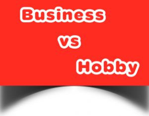 rBbusiness vs hobby text on a red background to demonstrate the article title retail business vs hobby